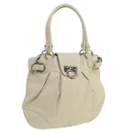 White Leather Salvatore Ferragamo Handbag