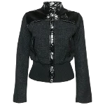 Black Fabric Maje Jacket