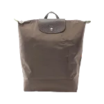 Brown Canvas Longchamp Backpack