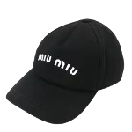 Black Cotton Miu Miu Hat