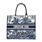 Blue Wool Dior Book Tote