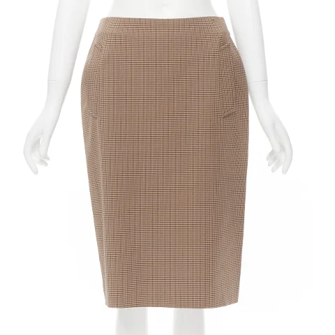 Brown Fabric Prada Skirt