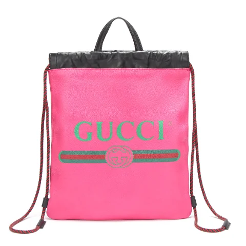 Pink Leather Gucci Backpack