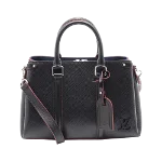 Black Leather Louis Vuitton Soufflot