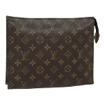 Brown Canvas Louis Vuitton Poche Toilette