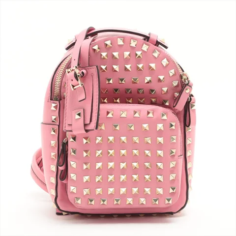 Pink Leather Valentino Backpack