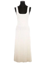 White Polyester Theory Dress