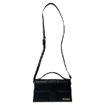 Black Leather Jacquemus Crossbody Bag