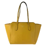 Yellow Leather Gucci Swing Tote