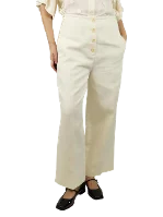 Beige Cotton Joseph Pants