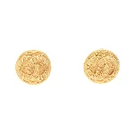 Gold Metal Chanel Earrings