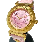 Pink Metal Versace Watch