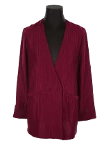 Burgundy Fabric Des petits hauts Jacket