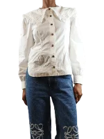 White Cotton Ganni Shirt