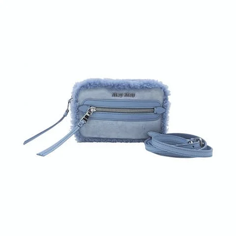 Blue Leather Miu Miu Shoulder Bag
