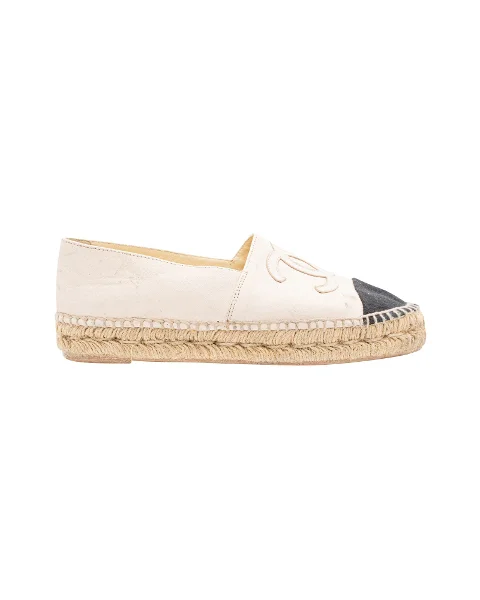 Nude Leather Chanel Espadrilles