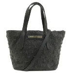 Black Leather Jimmy Choo Handbag