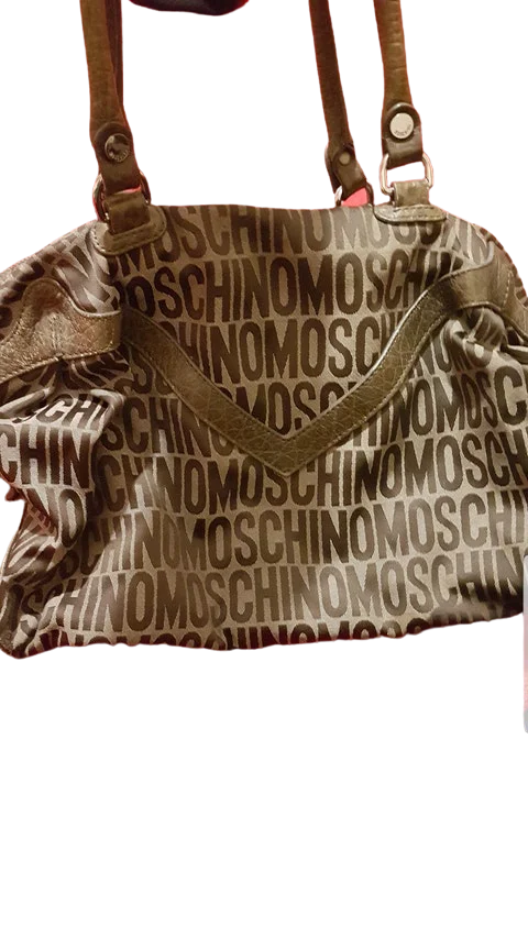 Brown Nylon Moschino Shoulder Bag