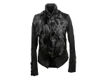 Black Suede DKNY Coat & Jacket