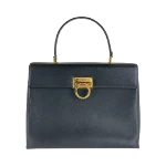 Black Leather Salvatore Ferragamo Handbag