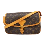 Brown Fabric Louis Vuitton Sologne