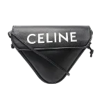 Black Leather Celine Clutch