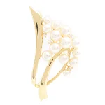 Gold Fabric Tasaki Brooch