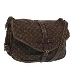 Brown Canvas Louis Vuitton Saumur