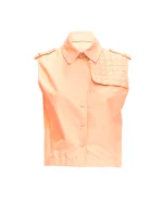 Orange Cotton Chanel Vest