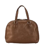 Brown Leather Fendi Boston Bag