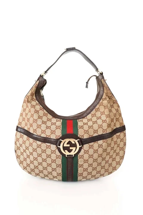 Beige Canvas Gucci Handbag