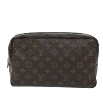 Brown Canvas Louis Vuitton Trousse Toilette