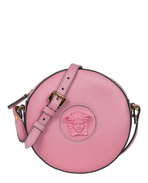 Pink Leather Versace Shoulder Bag