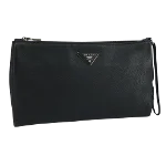 Black Leather Prada Clutch