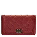 Red Leather Chanel Wallet