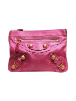 Pink Fabric Balenciaga Clutch