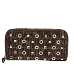 Brown Canvas Moschino Wallet