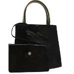 Black Canvas Salvatore Ferragamo Handbag