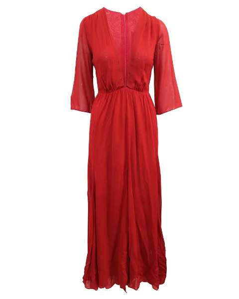 Red Fabric Reformation Dress