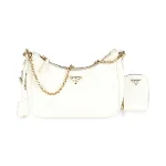 White Leather Prada Crossbody Bag