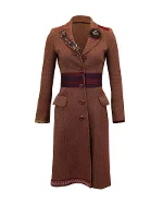 Burgundy Wool Moschino Coat