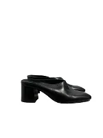 Black Leather Hermes Sandals