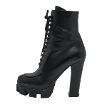 Black Leather Prada Boots