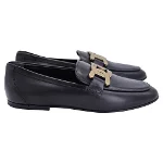 Black Leather TOD's Flats