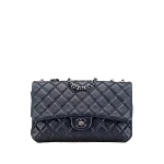 Navy Leather Chanel Shoulder Bag