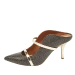 Grey Leather Malone Souliers Mules