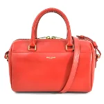 Red Leather Saint Laurent Baby Duffle Bag