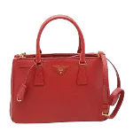 Red Leather Prada Galleria Bag