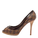 Brown Coated canvas Louis Vuitton Heels