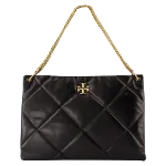 Black Leather Tory Burch Crossbody Bag